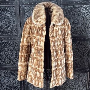 Gorgeous mink coat one of the kind, custom made. in soft beige brown. size S